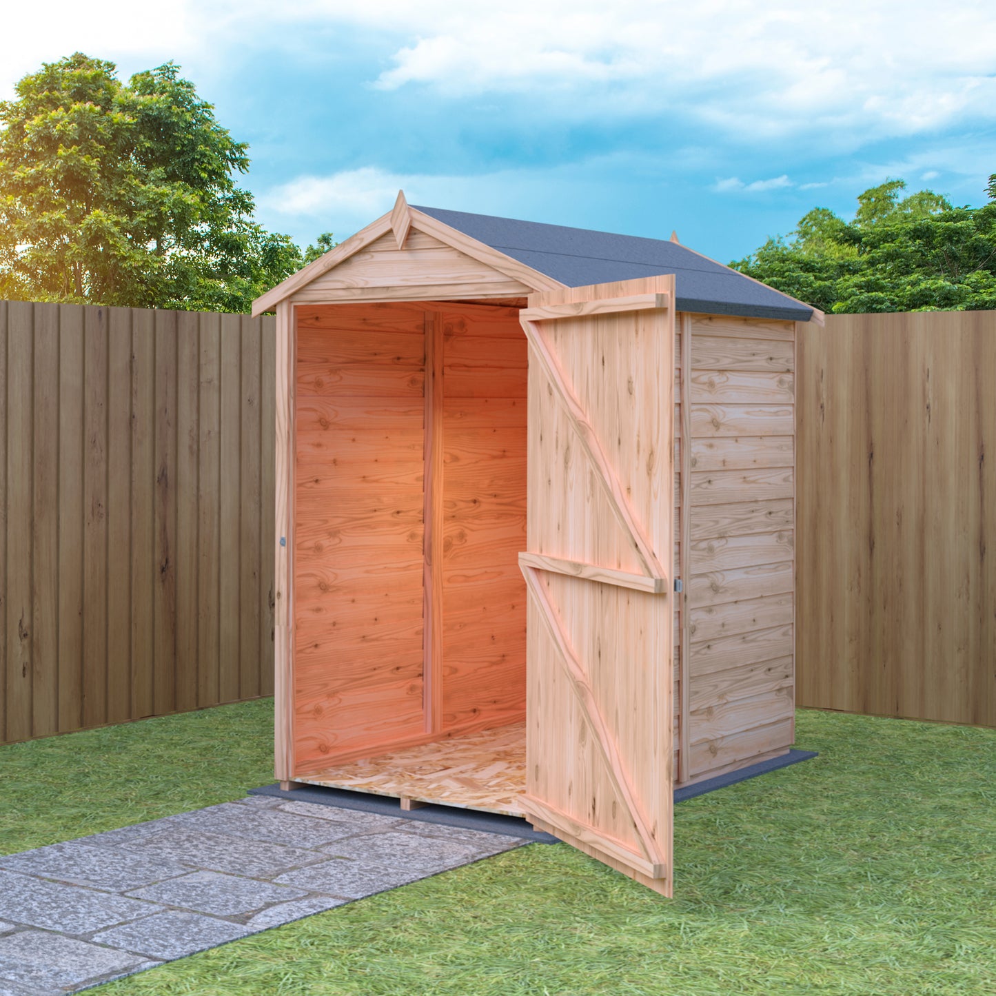 Shire 3x5 Overlap Single Door Shed OVED0305DOL-1AA