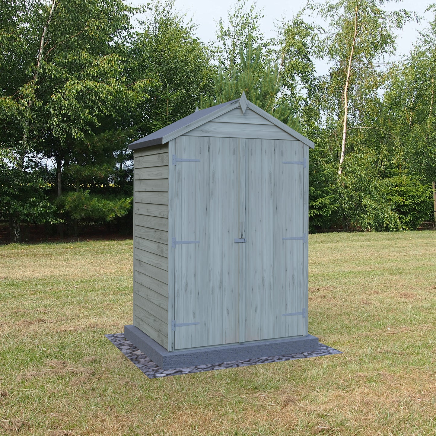 Shire 4x3 Double Door Overlap Pressure Treated Shed OVED0403POL-1AA