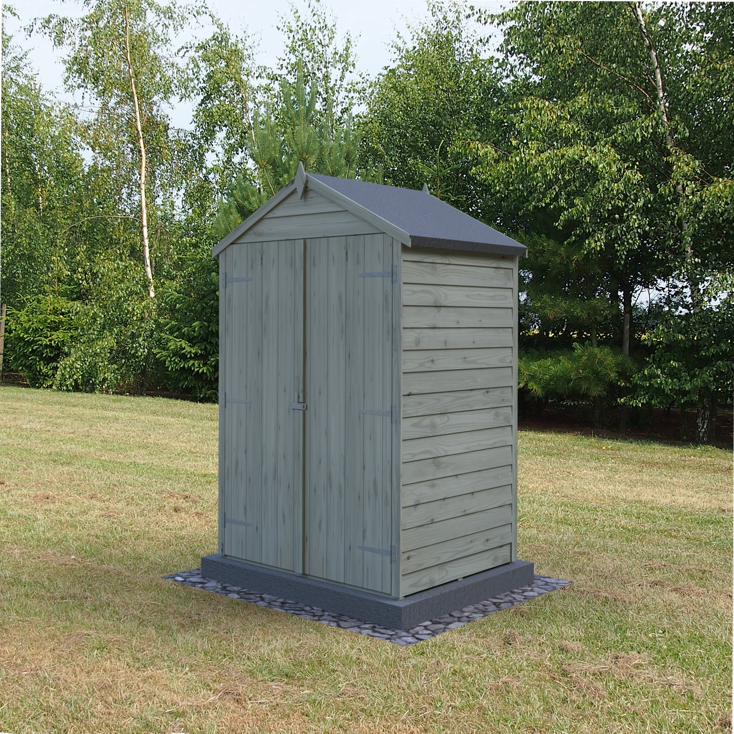 Shire 4x3 Double Door Overlap Pressure Treated Shed OVED0403POL-1AA