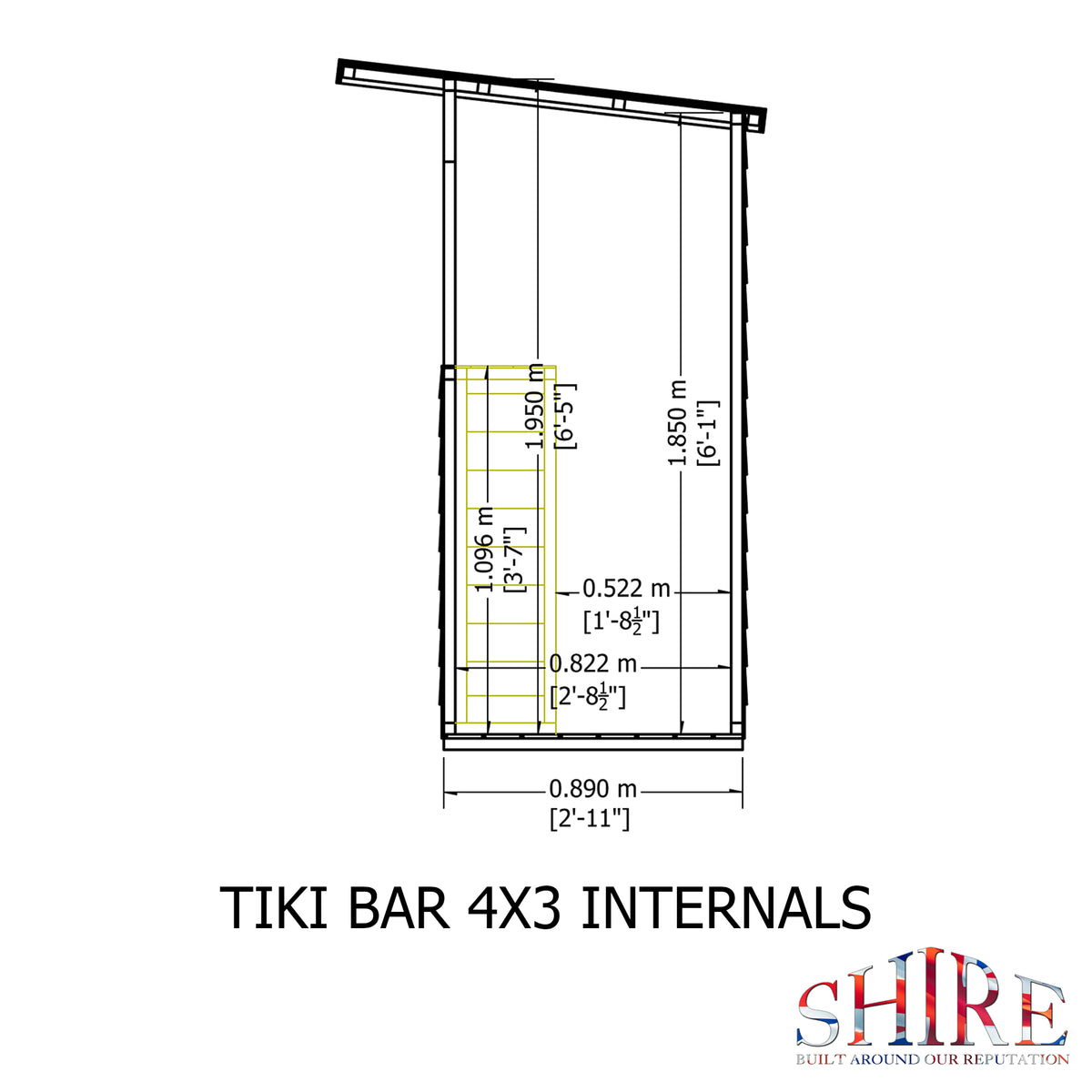 Shire 4x3 Tiki Bar TIKI0403DSL-1AA