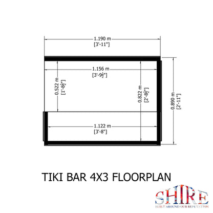 Shire 4x3 Tiki Bar TIKI0403DSL-1AA