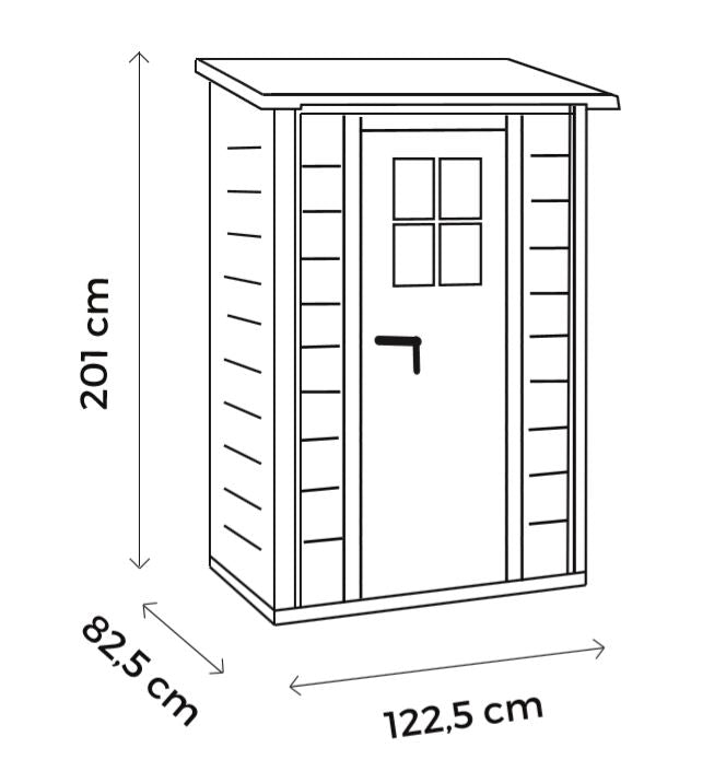 Shire 4x3 Tuscany Evo 100 Single Door Plastic Shed TEVO1001PVC-1AA