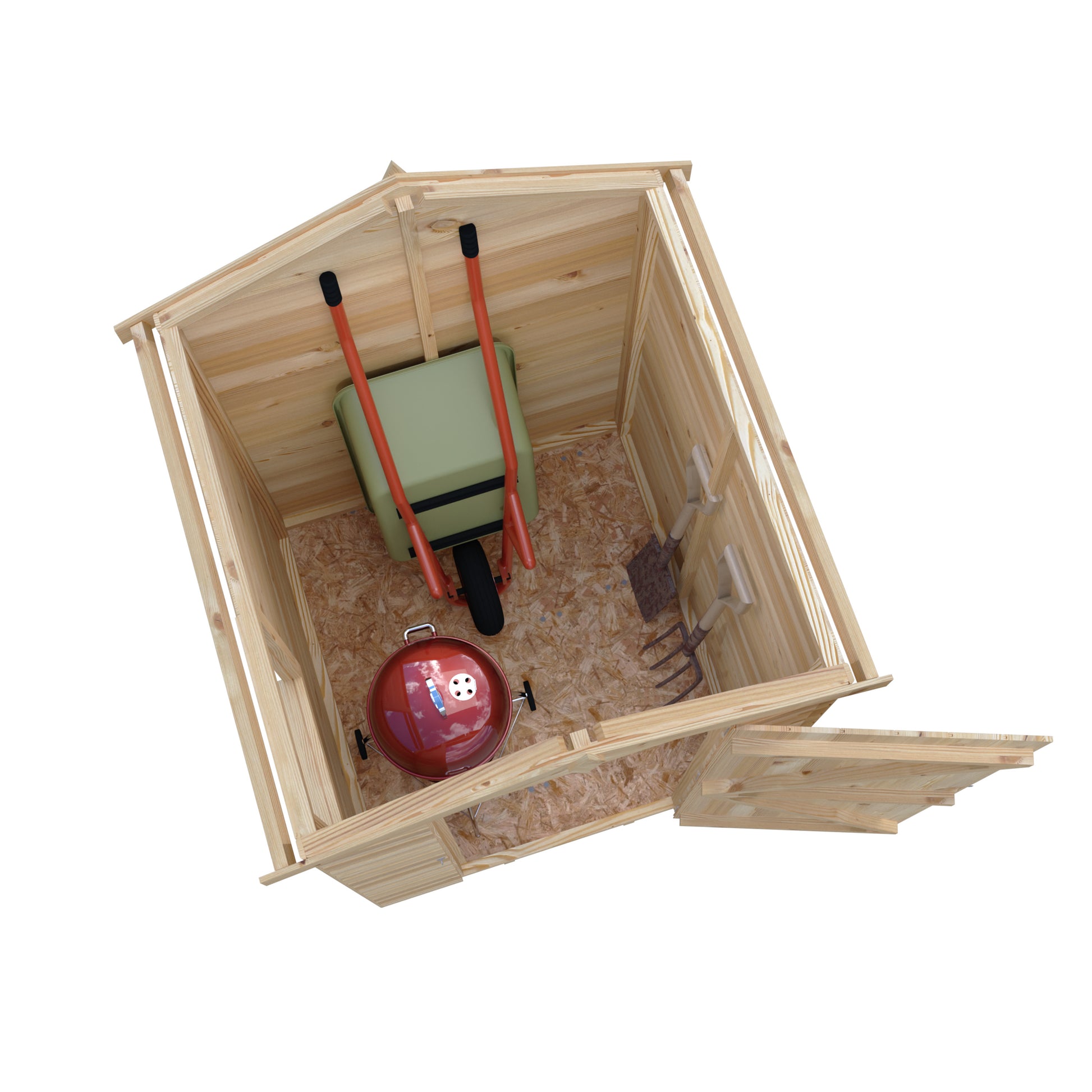 Shire 4x4 Shetland Shiplap Apex Shed SHET0404DSL-1AA