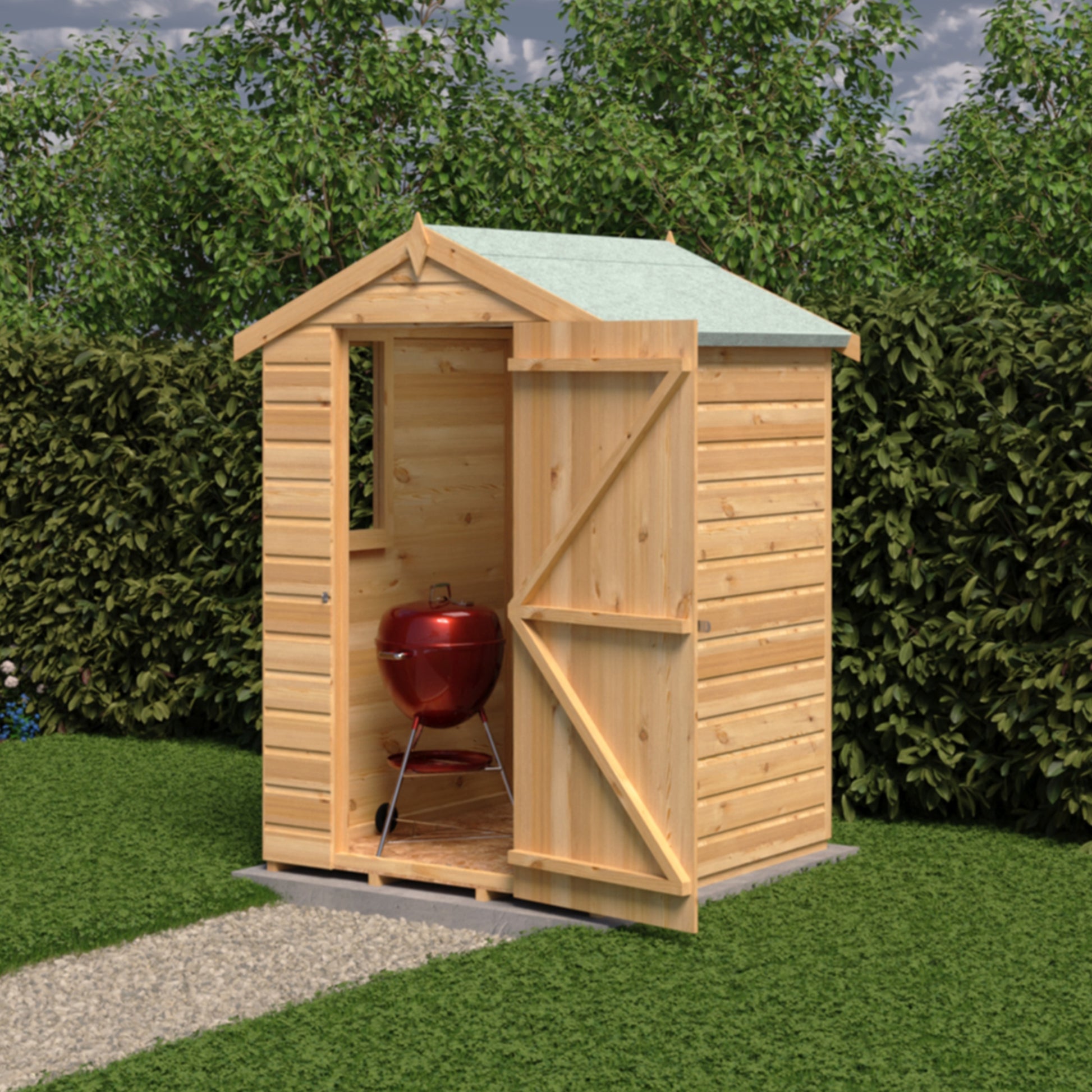 Shire 4x4 Shetland Shiplap Apex Shed SHET0404DSL-1AA