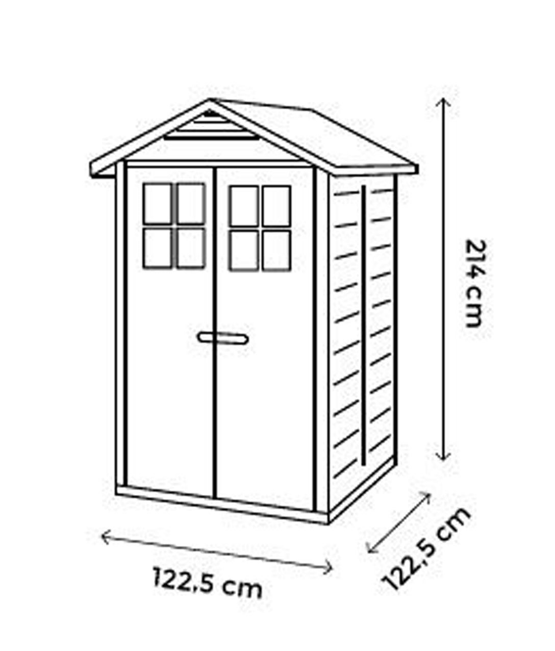 Shire 4x4 Tuscany Evo 120 Double Door Plastic Shed TEVO1202PVC-1AA
