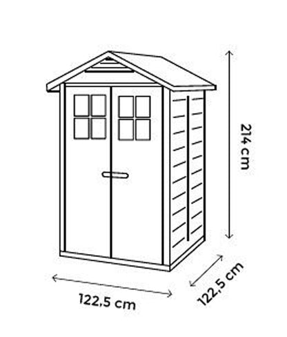 Shire 4x4 Tuscany Evo 120 Double Door Plastic Shed TEVO1202PVC-1AA