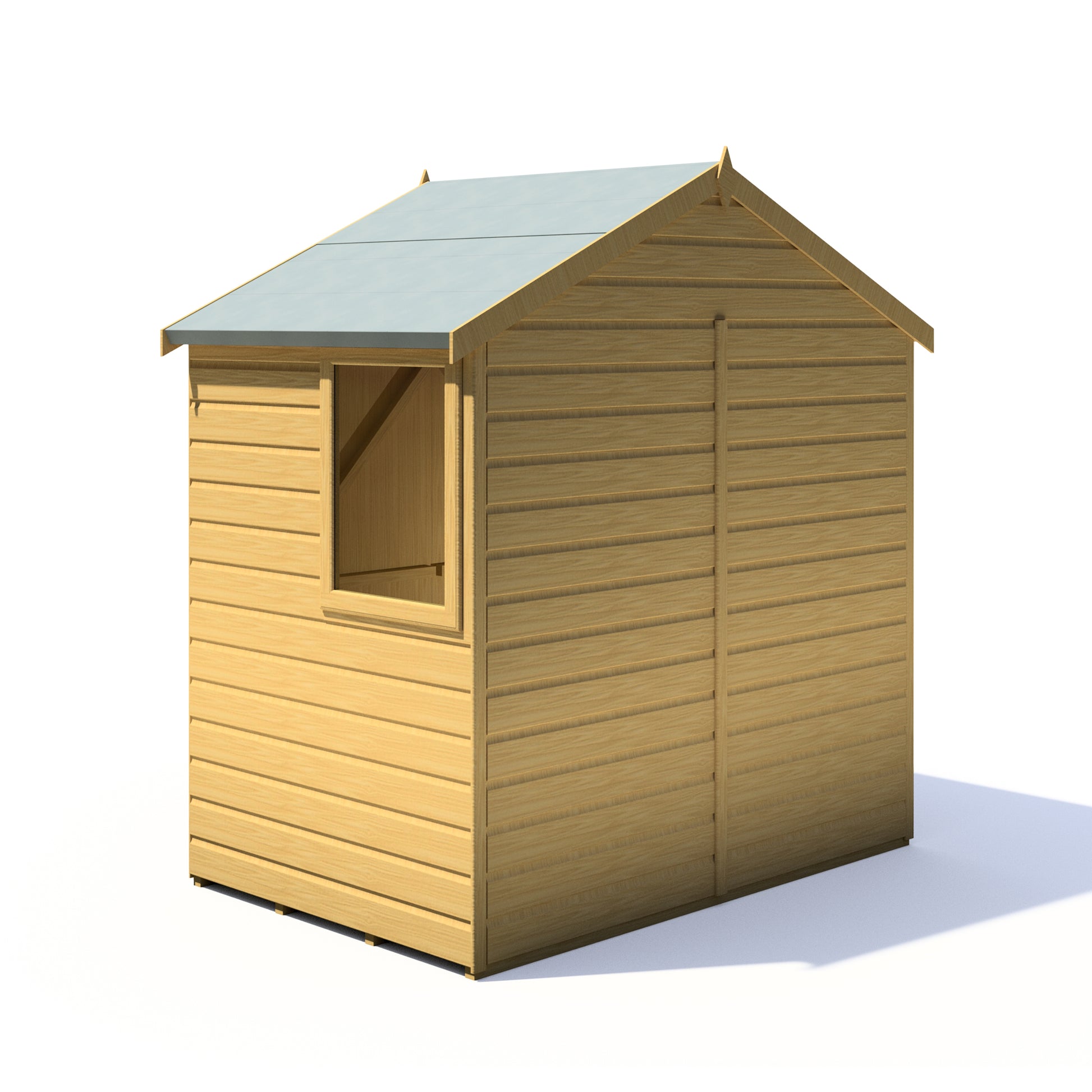 Shire 4x6 Bute Shiplap Apex Double Door Shed BUTE0406DSL-1AA