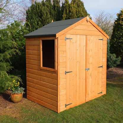 Shire 4x6 Bute Shiplap Apex Double Door Shed BUTE0406DSL-1AA