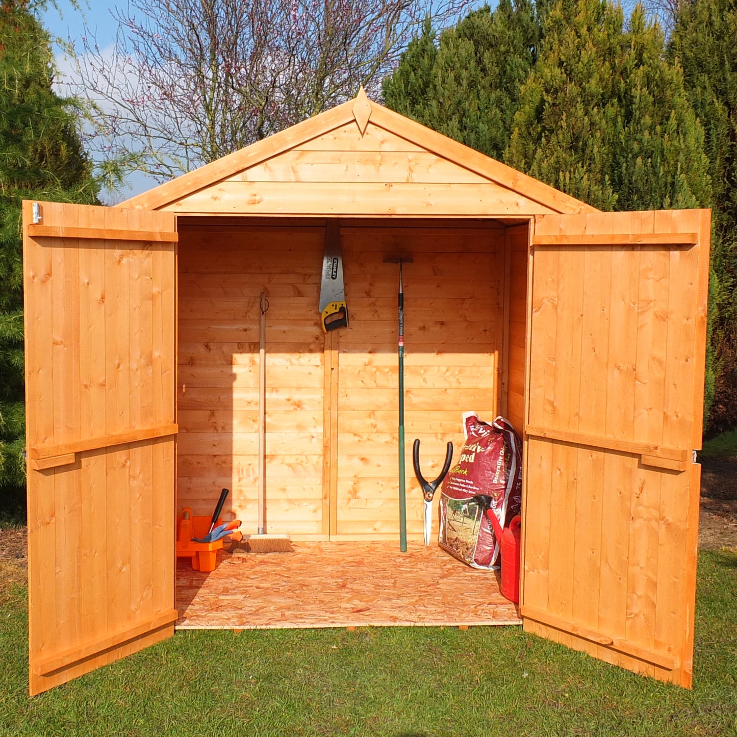 Shire 4x6 Bute Shiplap Apex Double Door Shed BUTE0406DSL-1AA
