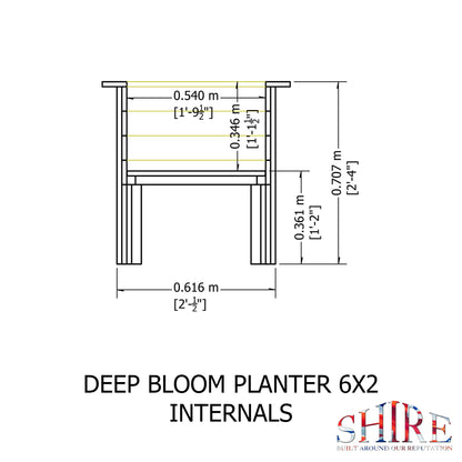 Shire 6x2 Bloom Deep Planter BLOM0602DEP-1AA