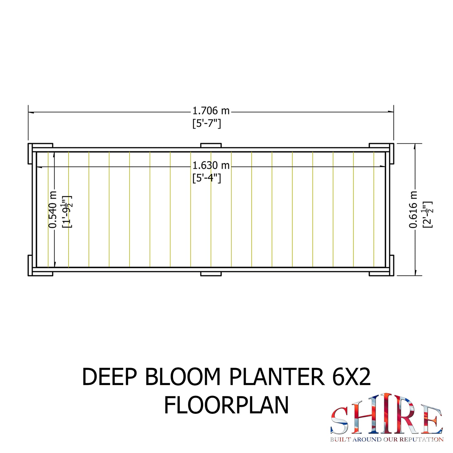 Shire 6x2 Bloom Deep Planter BLOM0602DEP-1AA