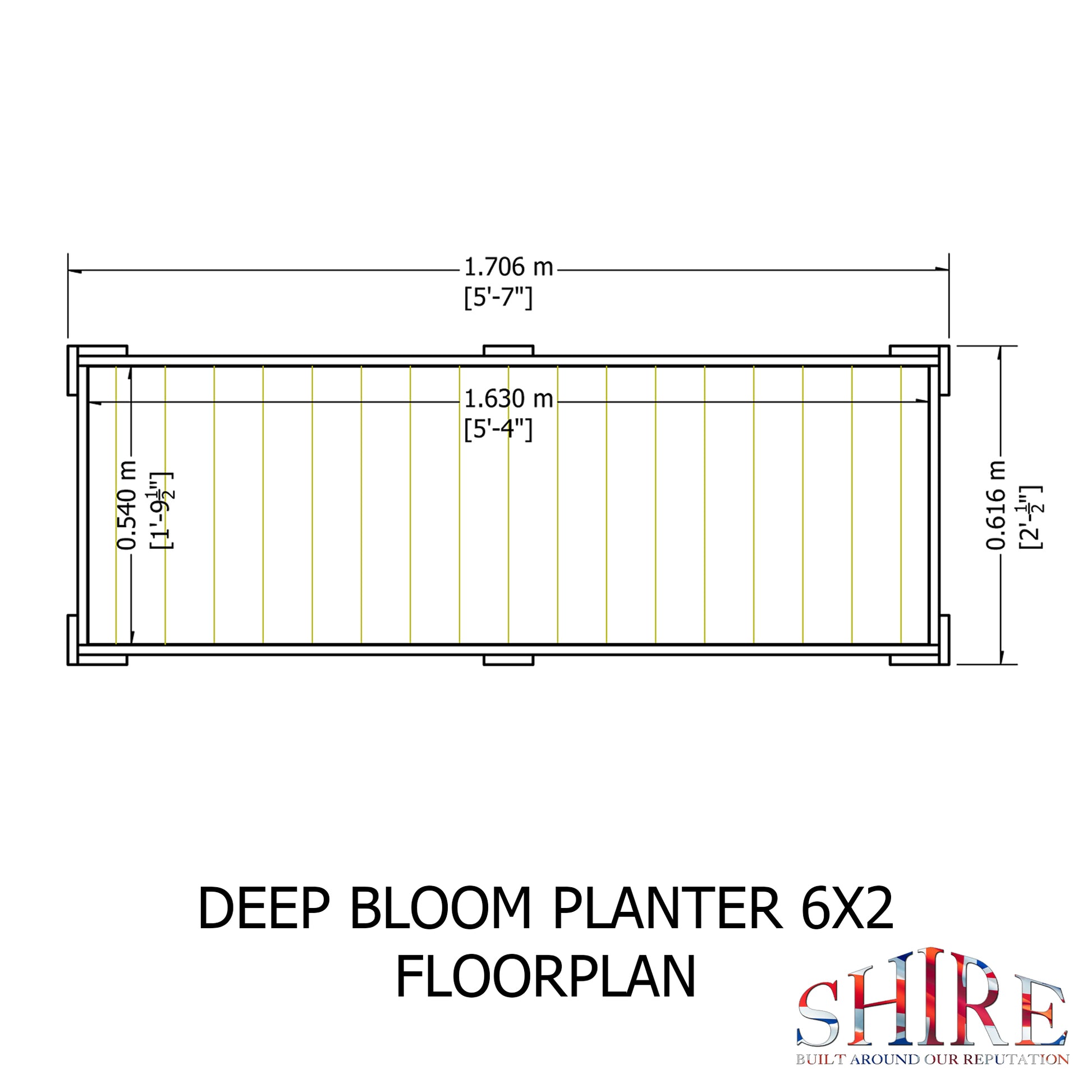 Shire 6x2 Bloom Deep Planter BLOM0602DEP-1AA