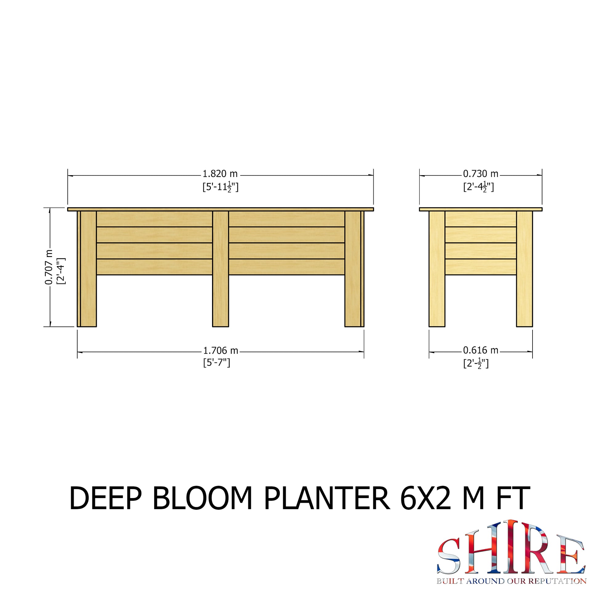 Shire 6x2 Bloom Deep Planter BLOM0602DEP-1AA