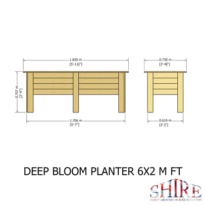 Shire 6x2 Bloom Deep Planter BLOM0602DEP-1AA