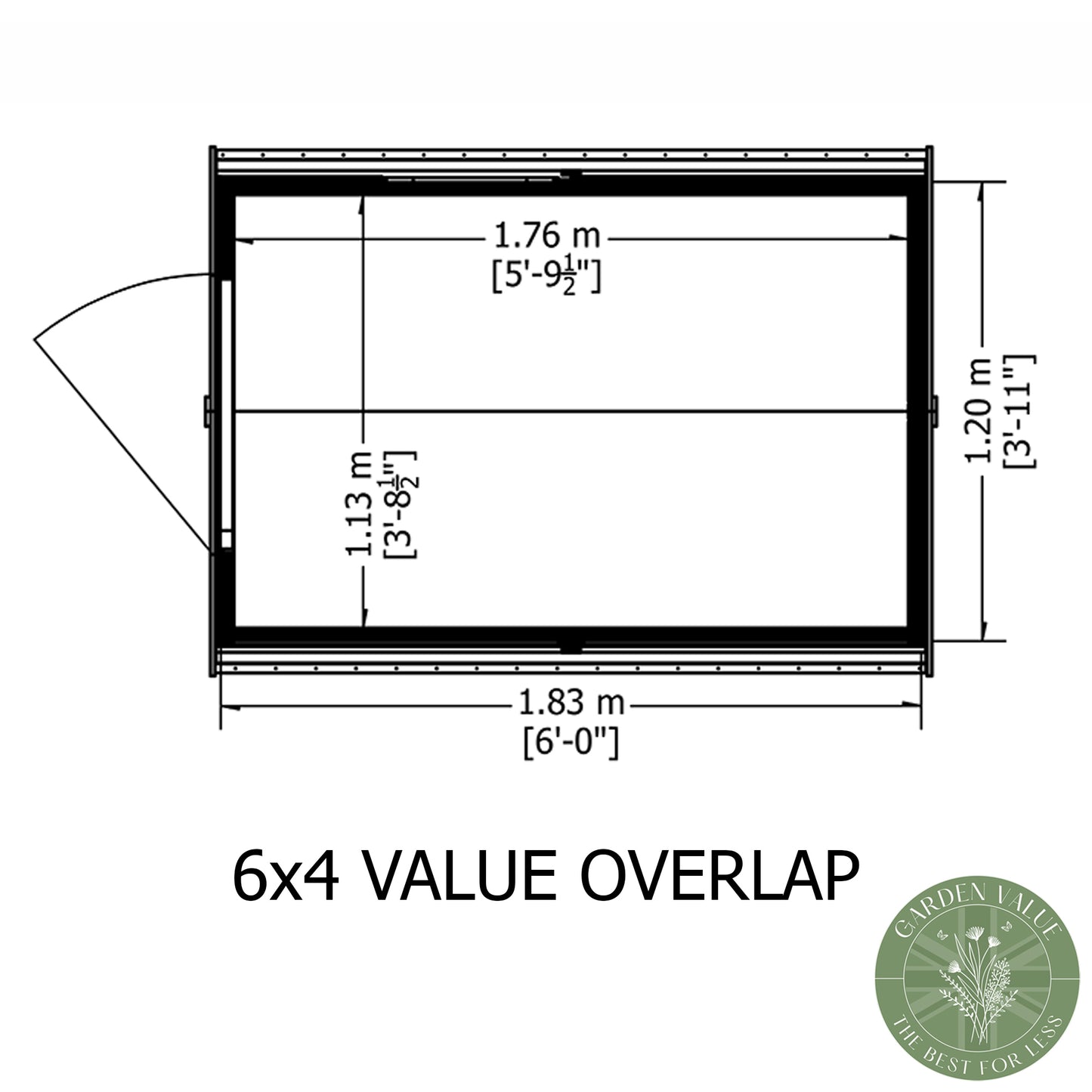 Shire 6x4 Overlap Shed OVSV0604DOL-1AA