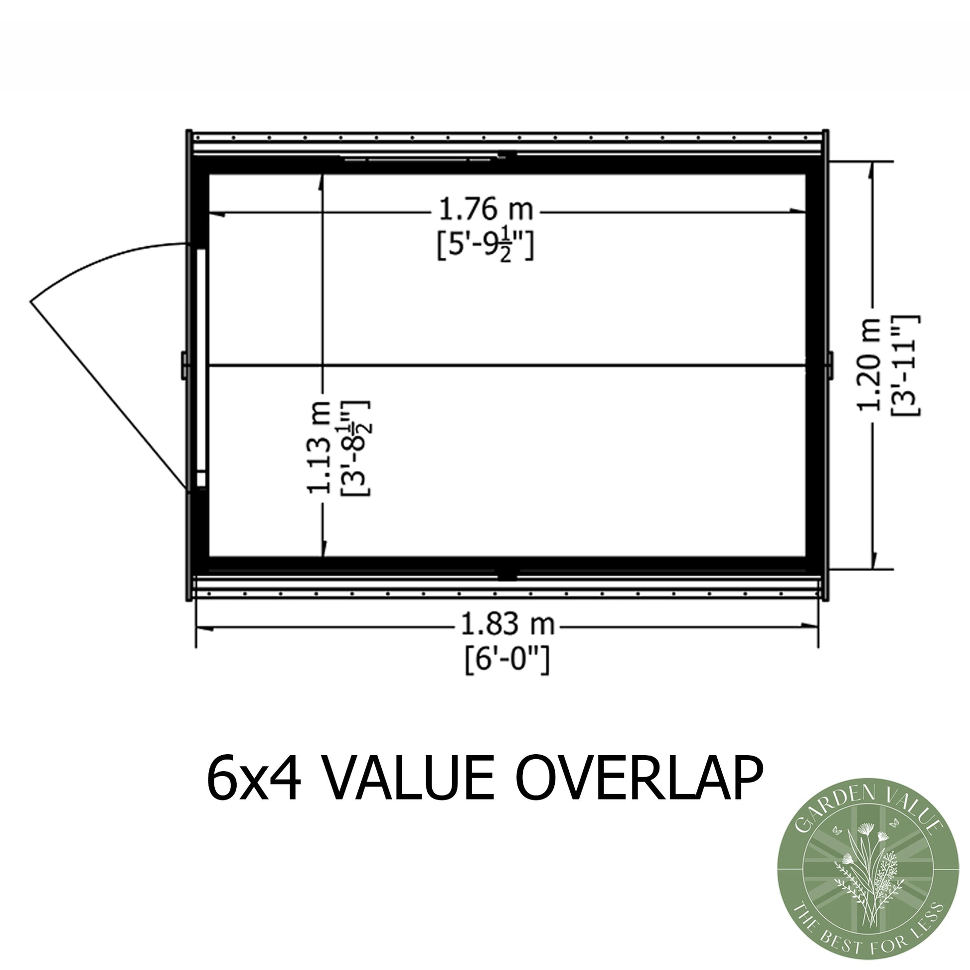 Shire 6x4 Overlap Shed OVSV0604DOL-1AA