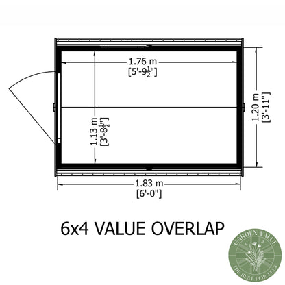 Shire 6x4 Overlap Shed OVSV0604DOL-1AA