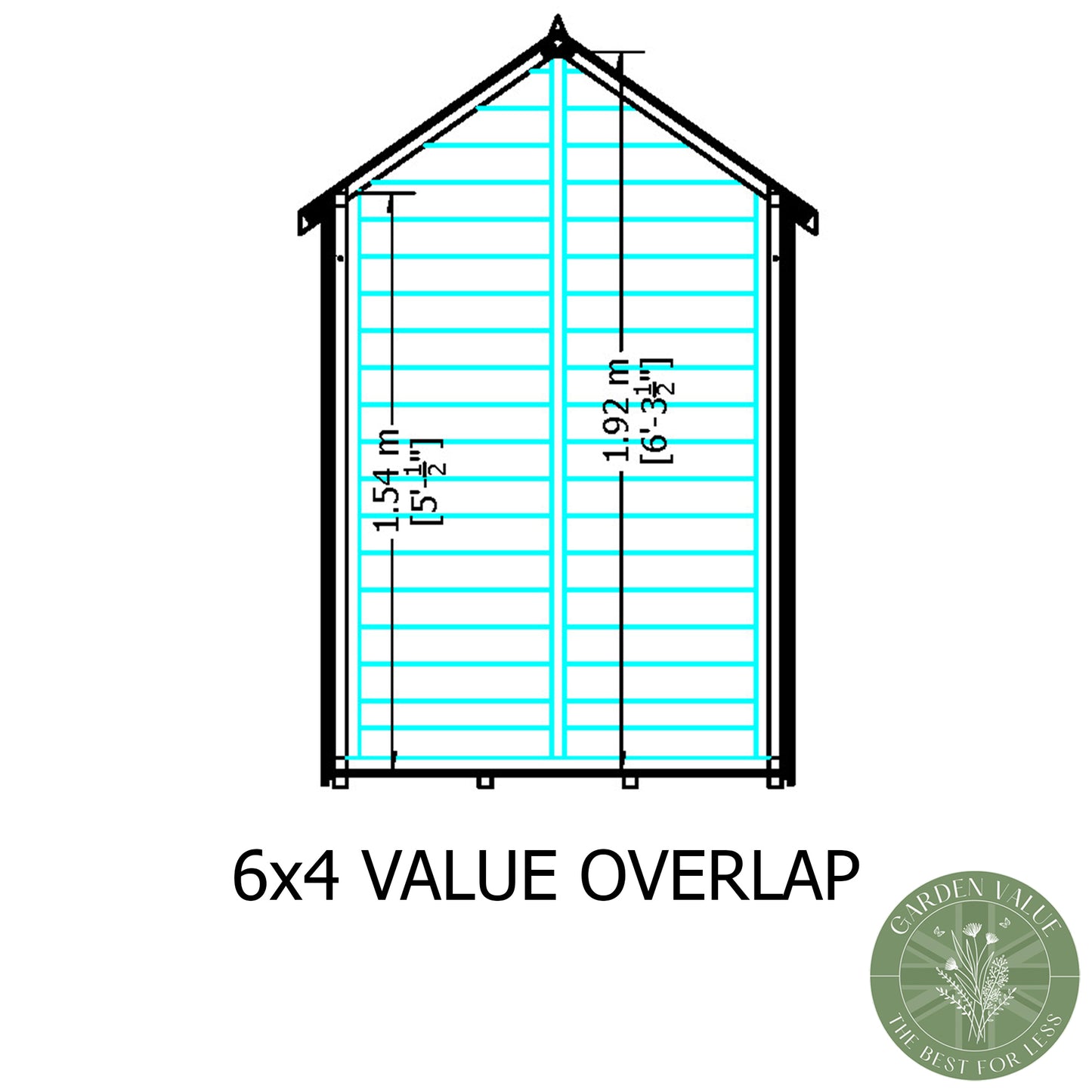 Shire 6x4 Overlap Shed OVSV0604DOL-1AA