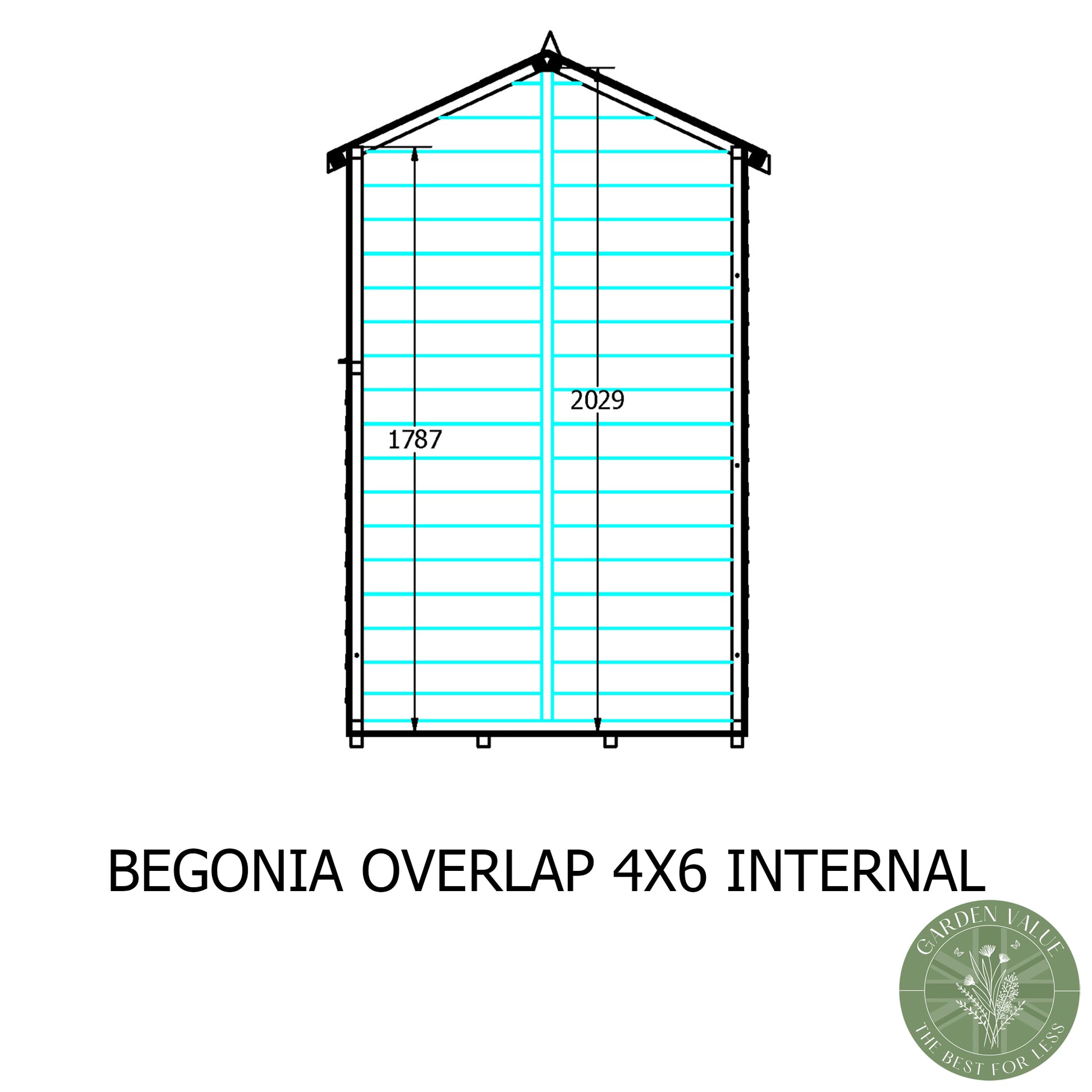 Shire 6x4 Overlap Single Door Apex Shed OVSR0604DOL-1AA