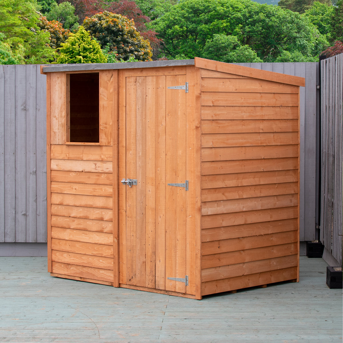 Shire 6x4 Overlap Single Door Pent Shed OVEP0604DOL-1AA