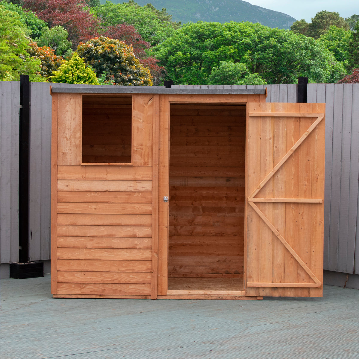 Shire 6x4 Overlap Single Door Pent Shed OVEP0604DOL-1AA