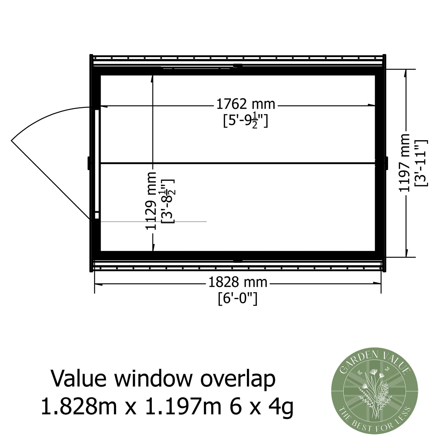 Shire 6x4 Overlap Single Door Shed with Window OSVW0604DOL-1AA