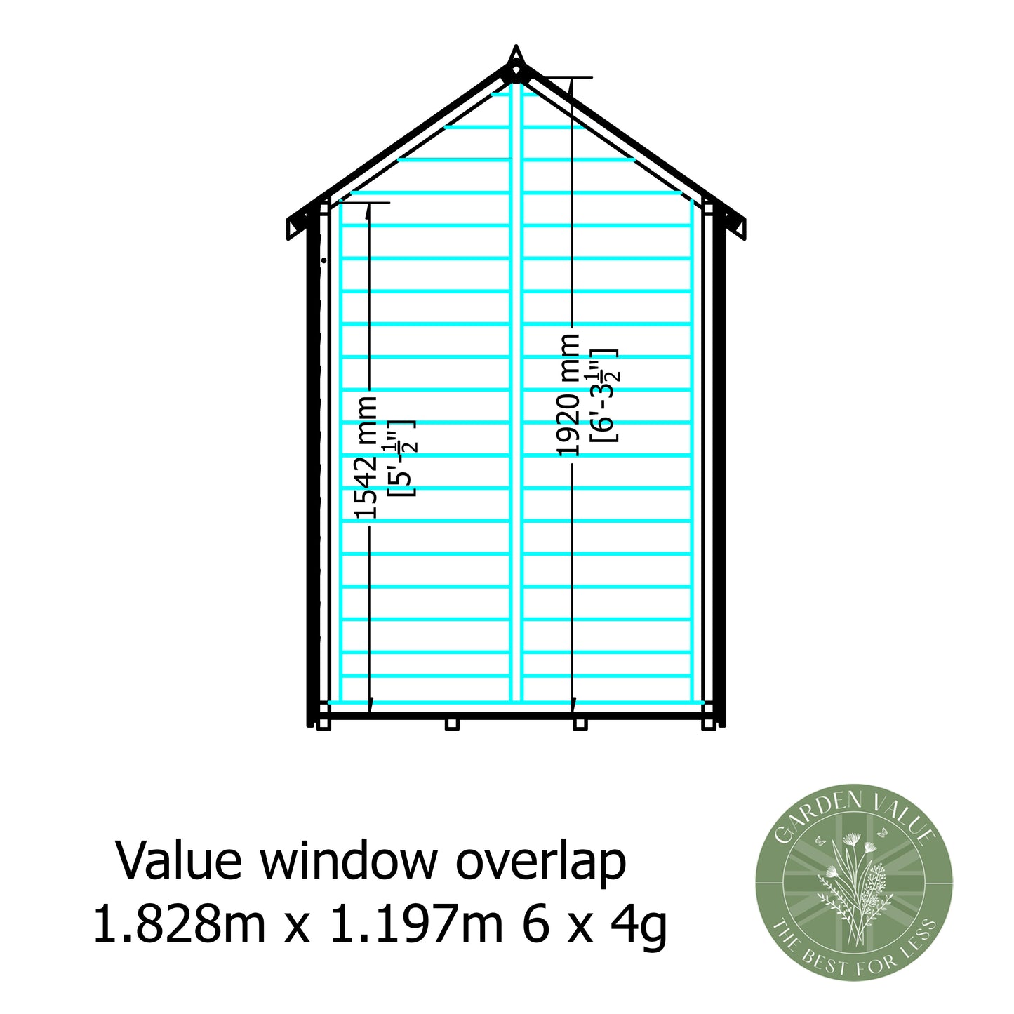 Shire 6x4 Overlap Single Door Shed with Window OSVW0604DOL-1AA