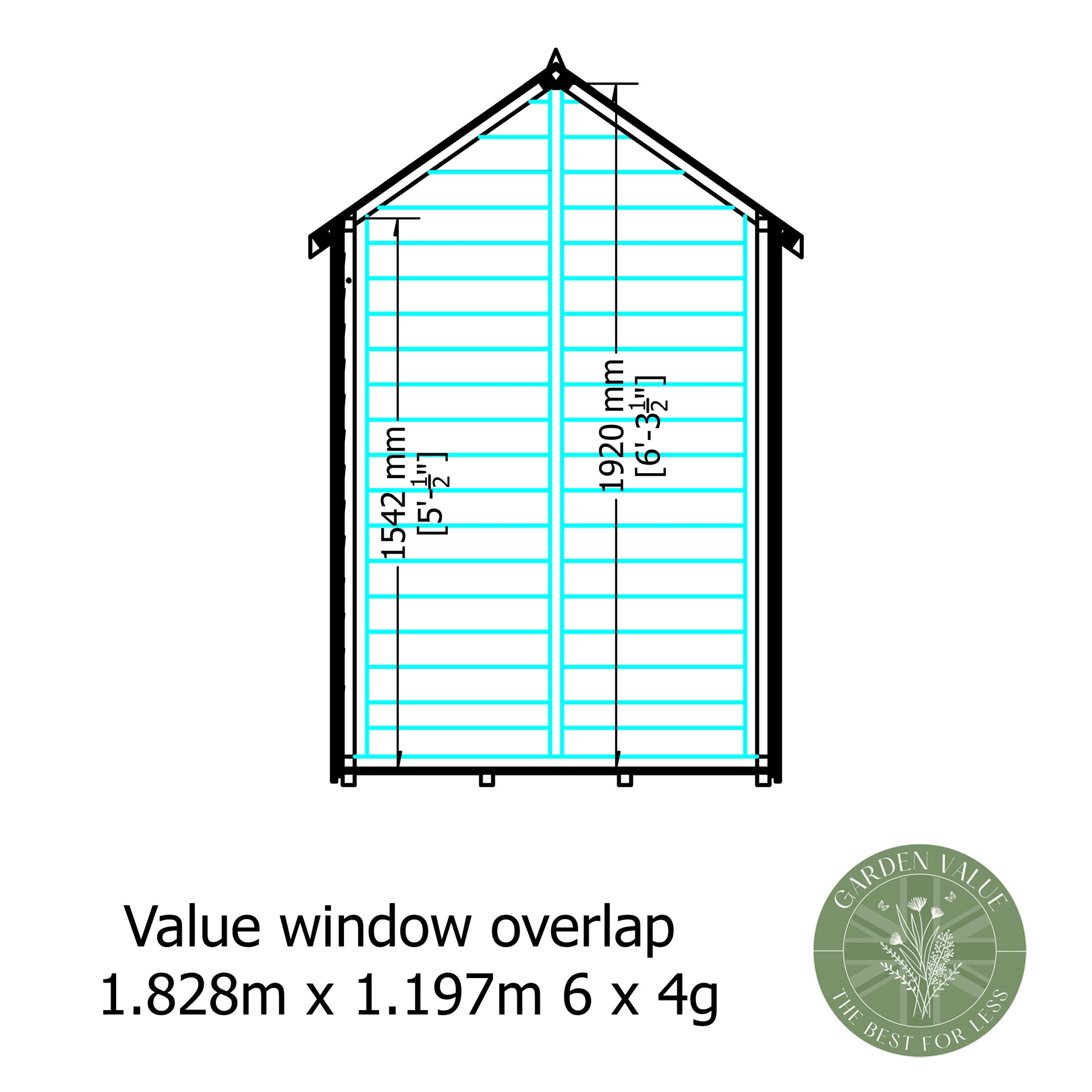 Shire 6x4 Overlap Single Door Shed with Window OSVW0604DOL-1AA