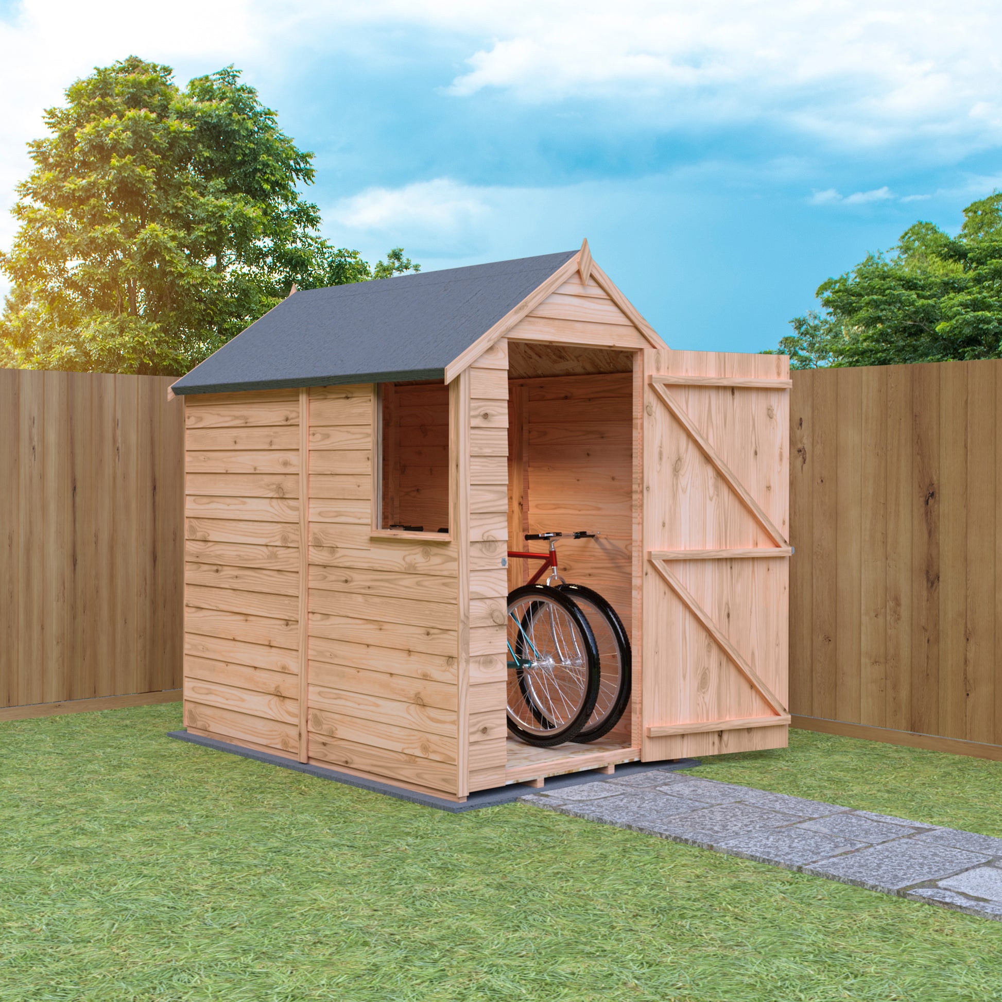 Shire 6x4 Overlap Single Door Shed with Window OSVW0604DOL-1AA