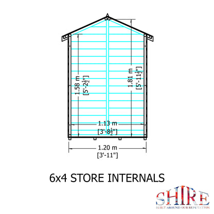 Shire 6x4 Shetland Shiplap Apex Shed SHET0604DSL-1AA