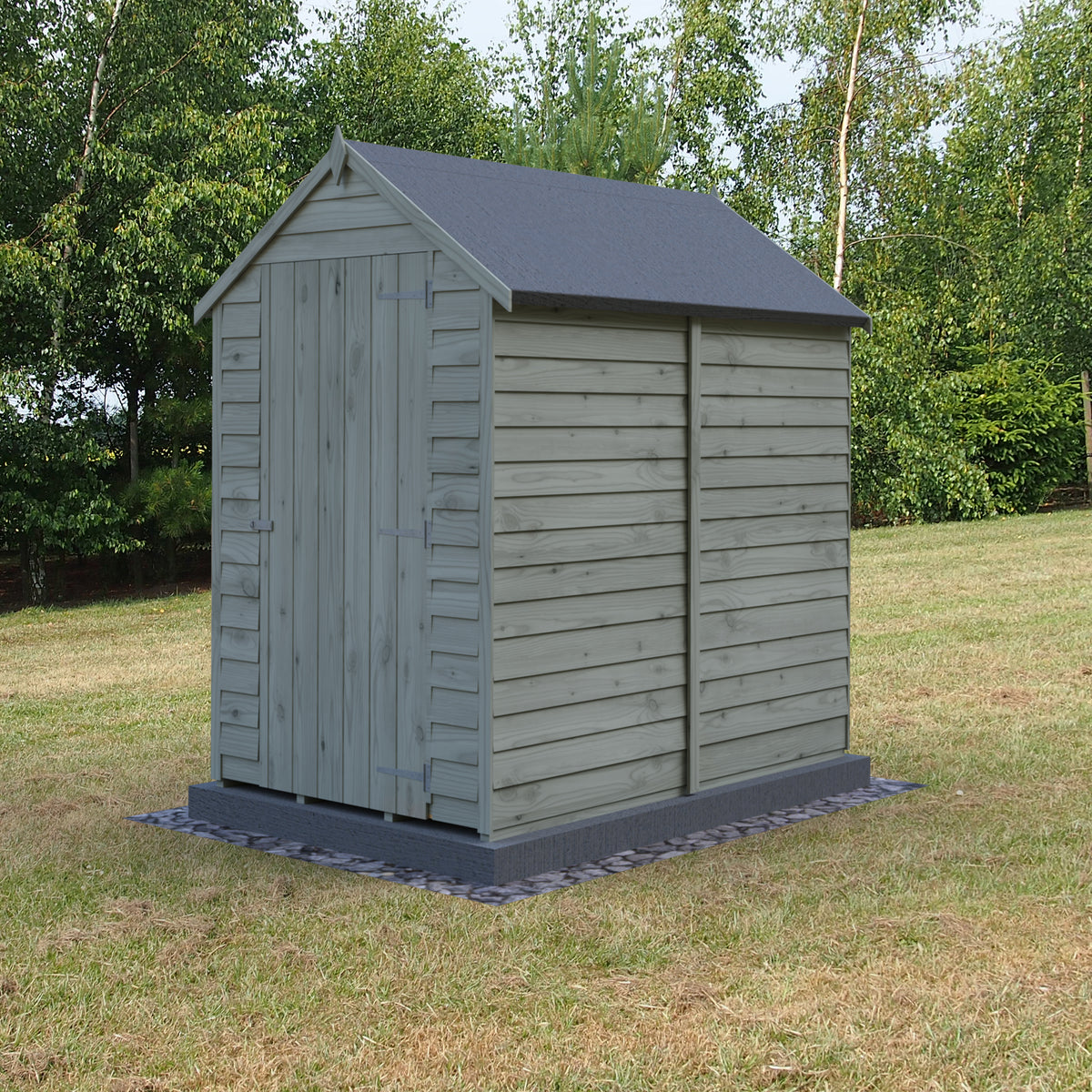 Shire 6x4 Single Door Overlap Pressure Treated Shed OVEV0604POL-1AA
