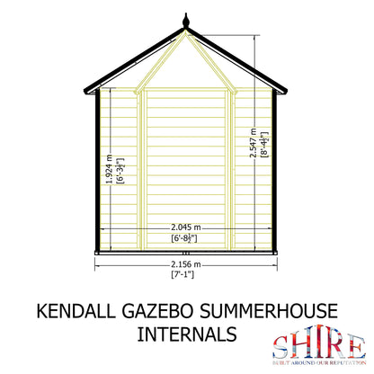 Shire 6x6 Kendall Summerhouse Hexagonal KEND0706DSL-1AA