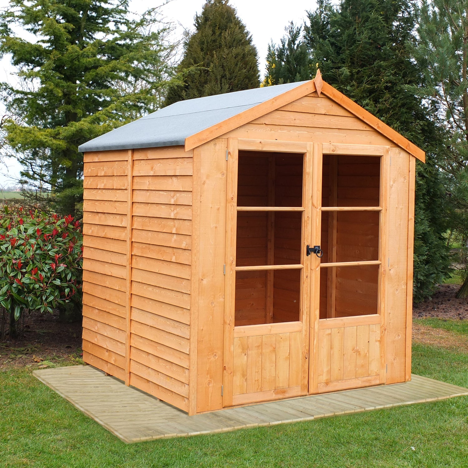 Shire 6x6 Oatland Overlap Wooden Summerhouse OATL0606DOL-1AA
