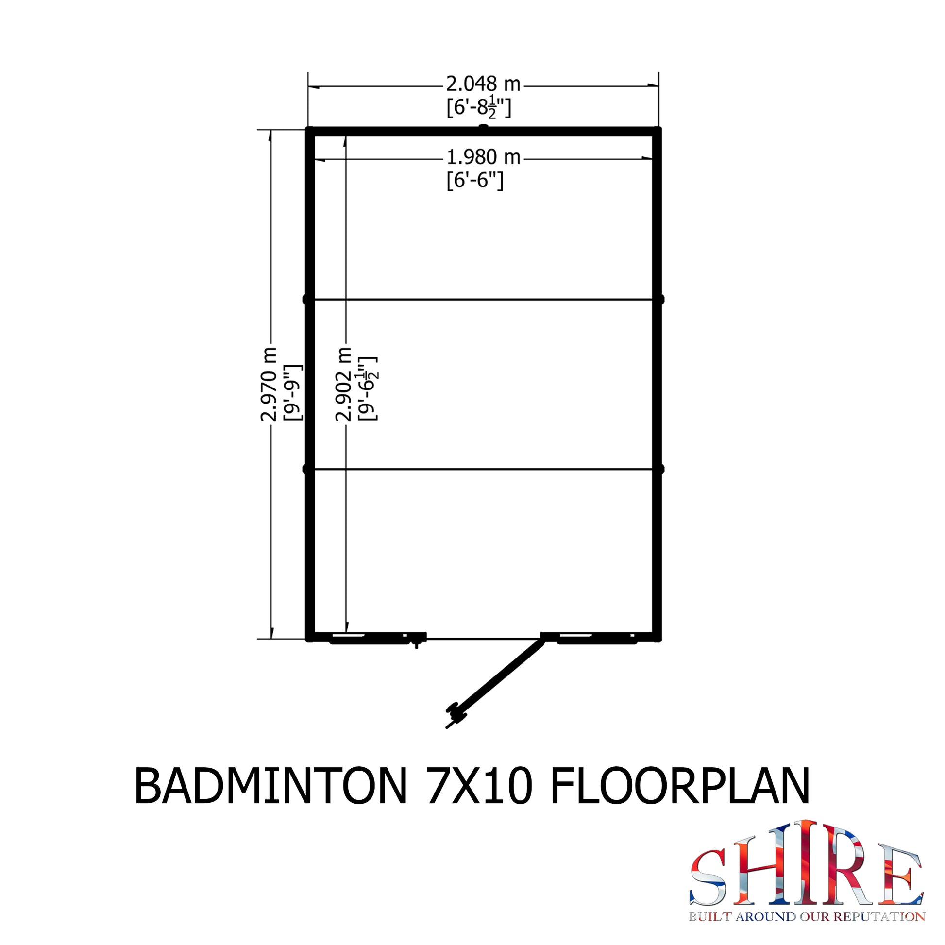 Shire 7x10 Badminton Summerhouse BADM0710DSL-1AA
