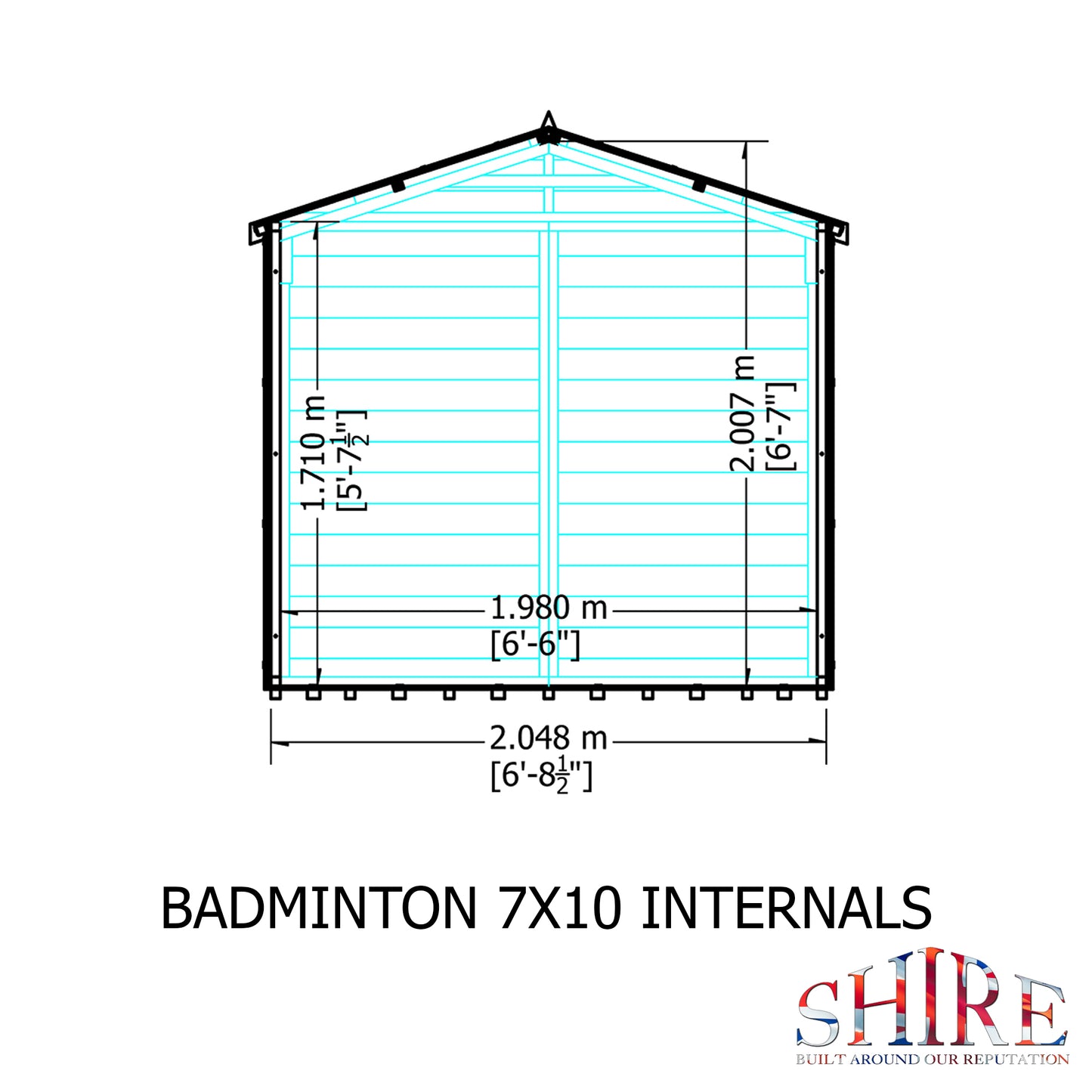 Shire 7x10 Badminton Summerhouse BADM0710DSL-1AA