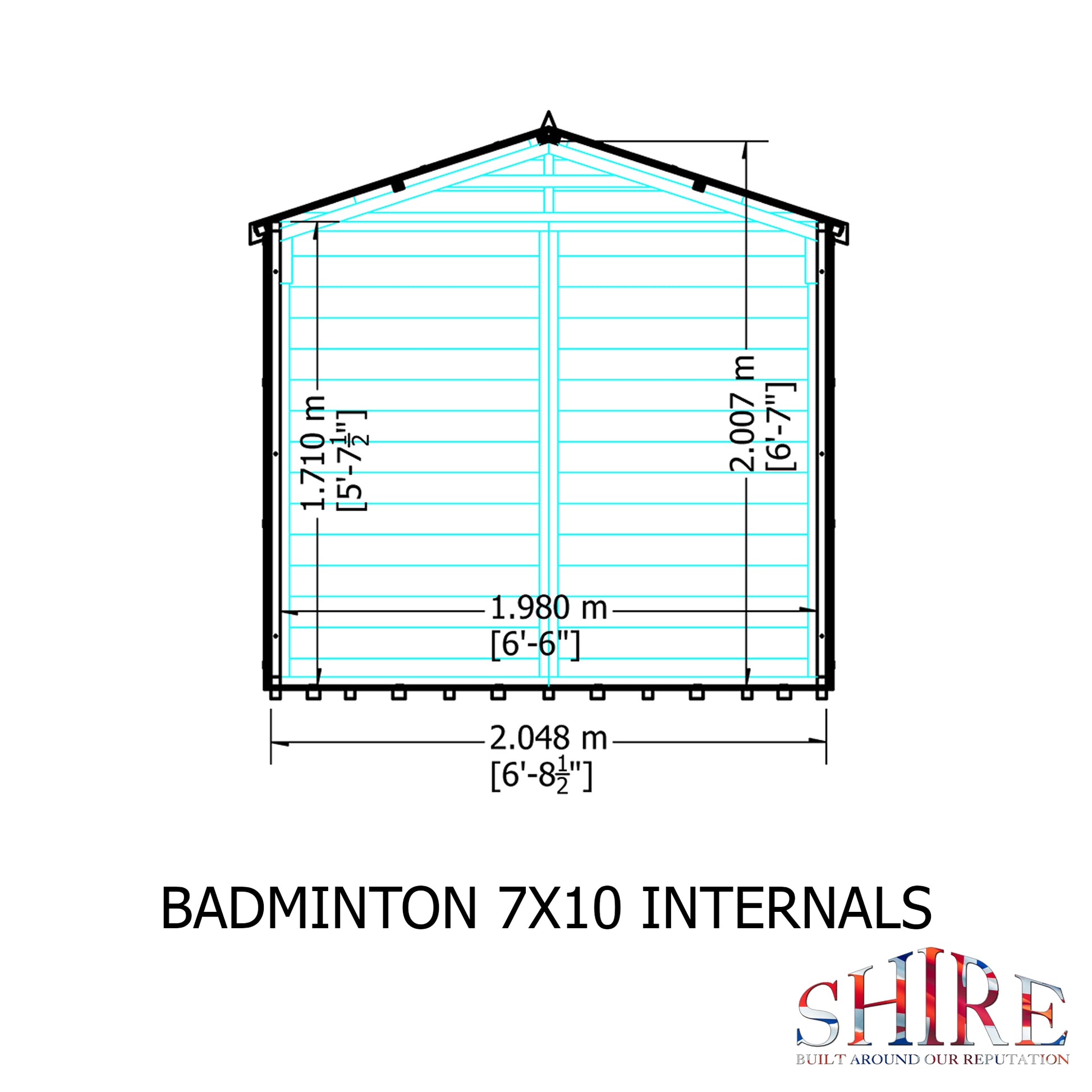 Shire 7x10 Badminton Summerhouse BADM0710DSL-1AA