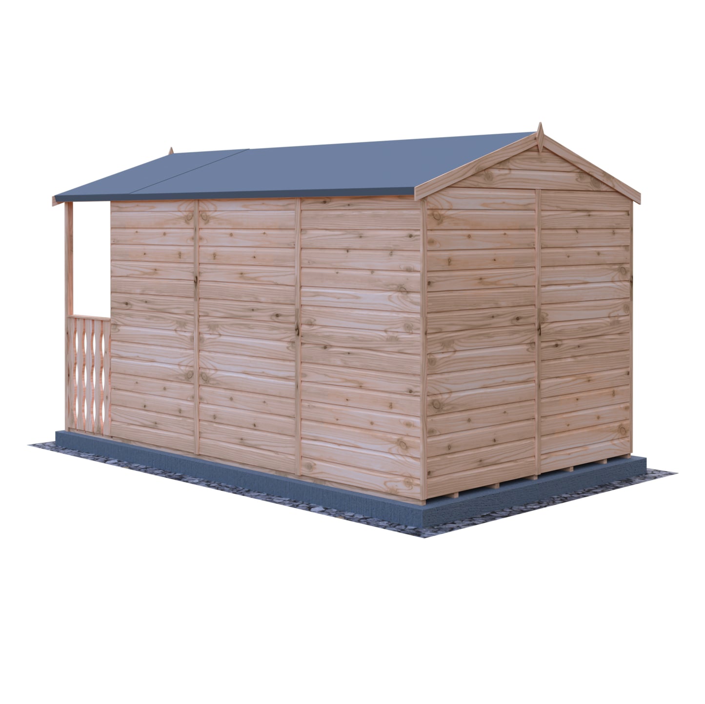 Shire 7x10 Badminton Summerhouse with Veranda BADV0710DSL-1AA
