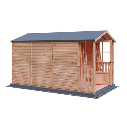 Shire 7x10 Badminton Summerhouse with Veranda BADV0710DSL-1AA