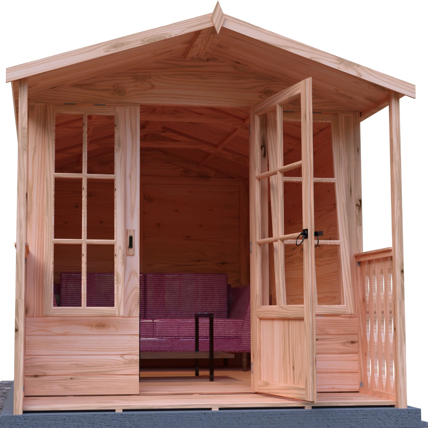 Shire 7x10 Badminton Summerhouse with Veranda BADV0710DSL-1AA