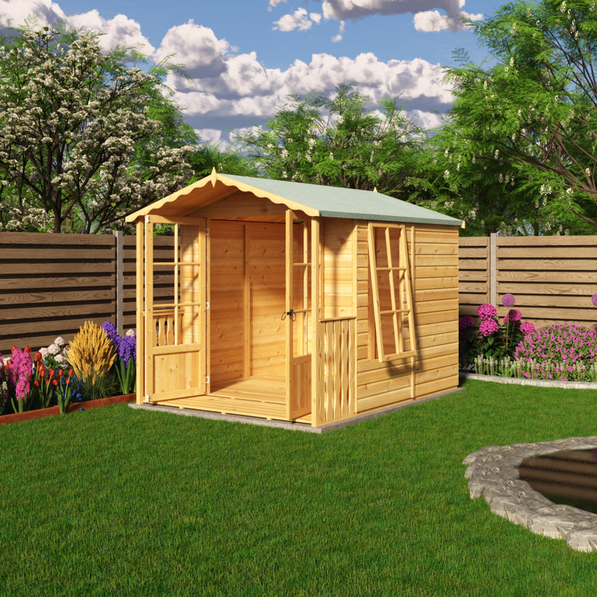 Shire 7x10 Buckingham Summerhouse with Veranda BUCV0707DSL-1AA