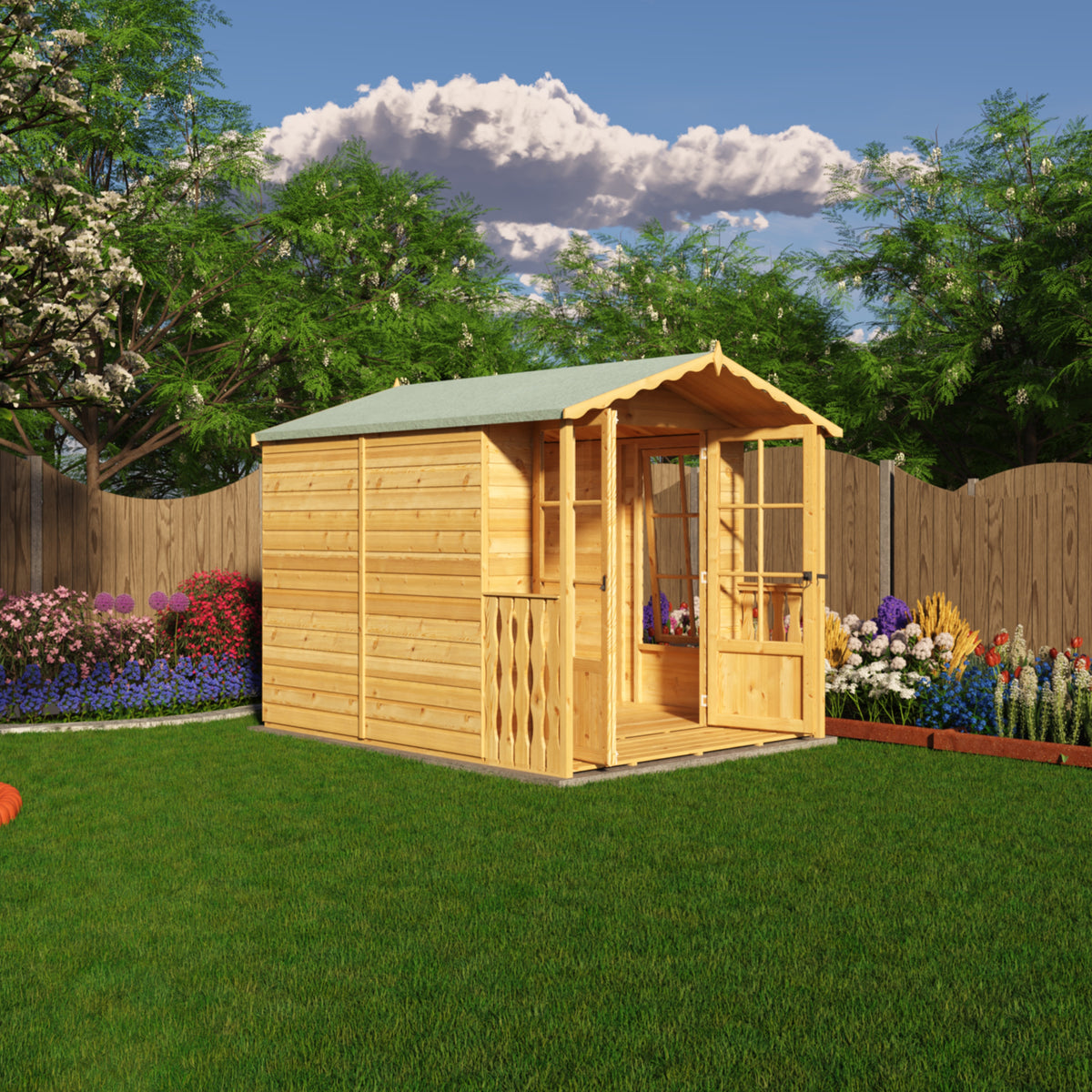 Shire 7x10 Buckingham Summerhouse with Veranda BUCV0707DSL-1AA