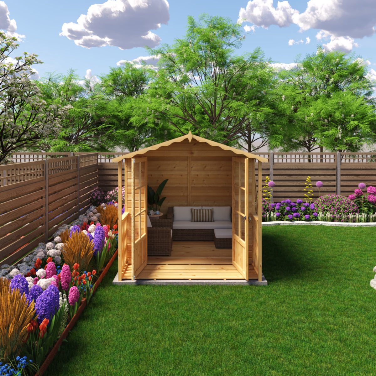 Shire 7x10 Buckingham Summerhouse with Veranda BUCV0707DSL-1AA