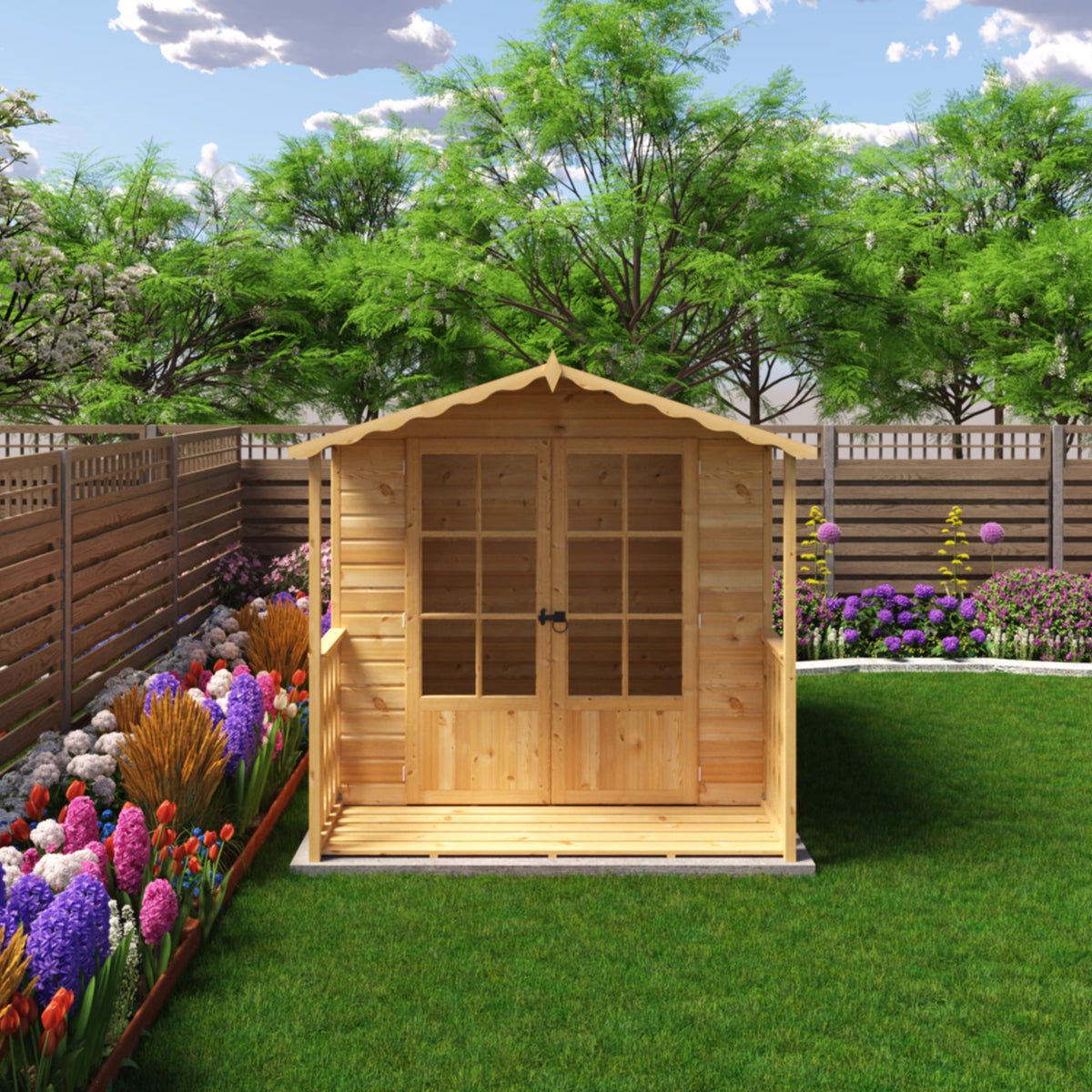 Shire 7x10 Buckingham Summerhouse with Veranda BUCV0707DSL-1AA