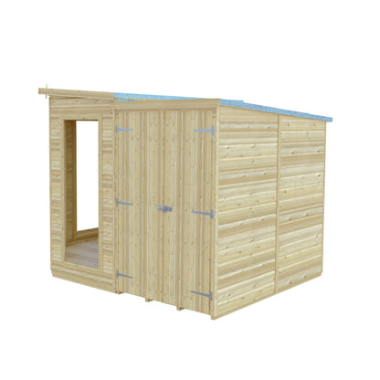 Shire 7x11 Barclay Summerhouse with Side Shed BARC0711DSL-1AA