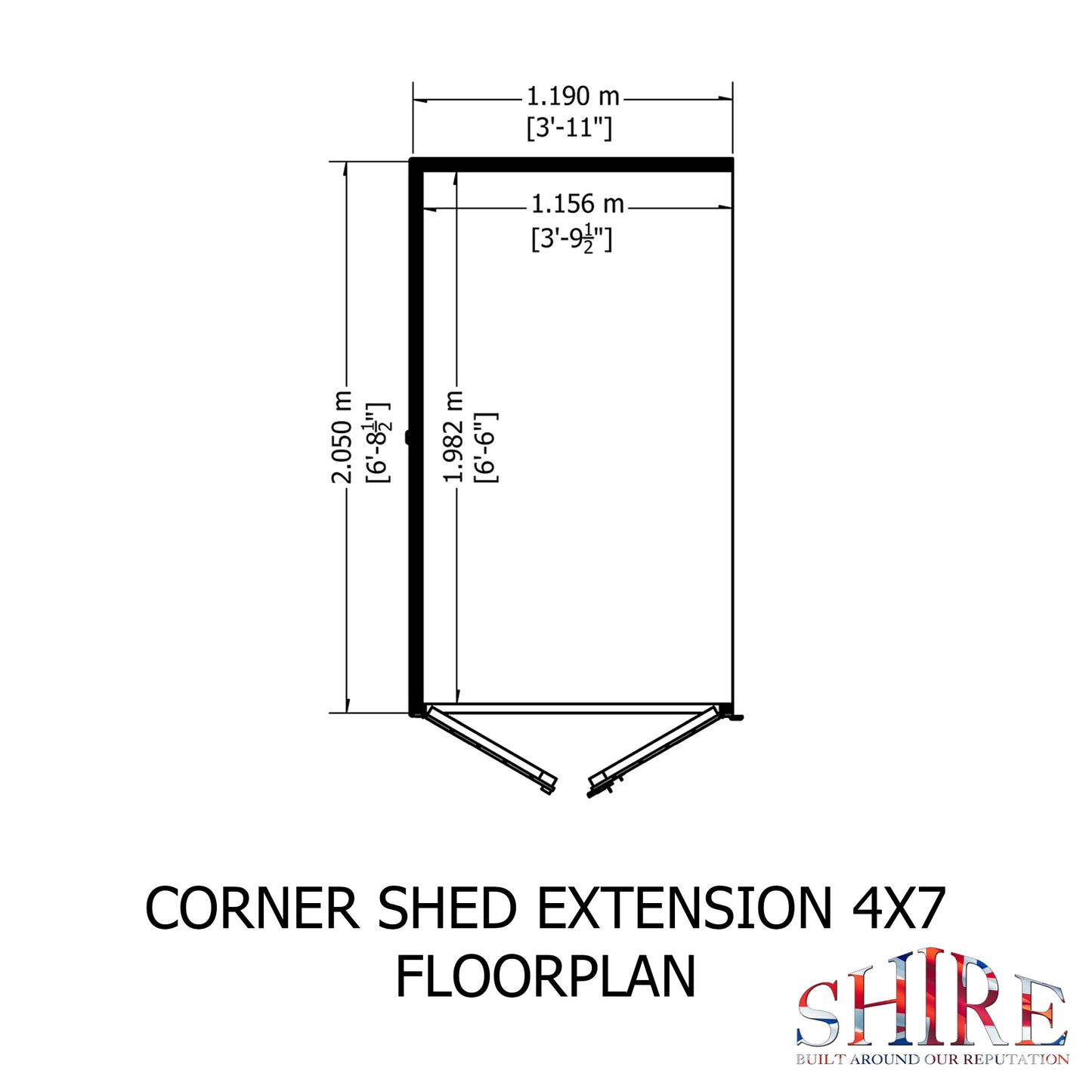 Shire 7x11 Barclay Summerhouse with Side Shed BARC0711DSL-1AA