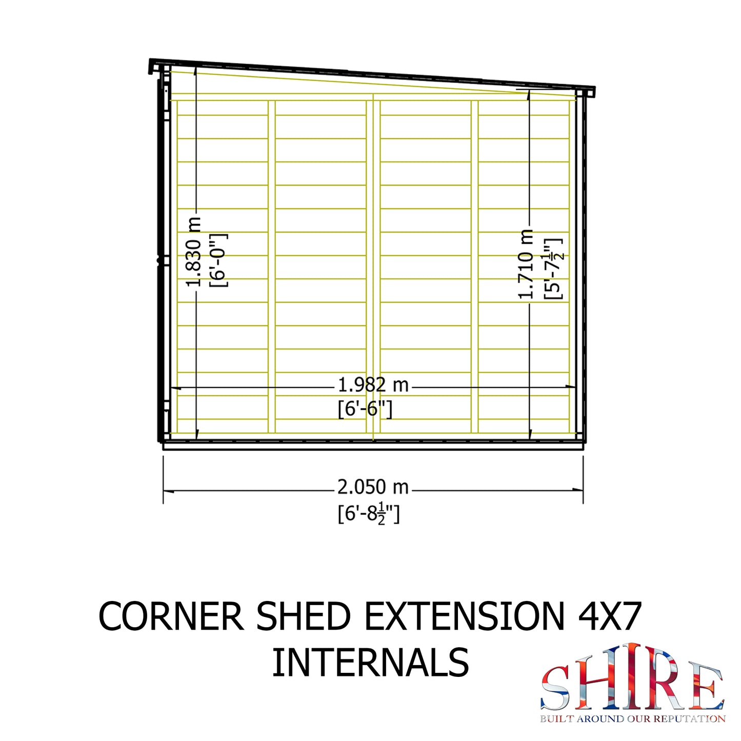 Shire 7x11 Barclay Summerhouse with Side Shed BARC0711DSL-1AA