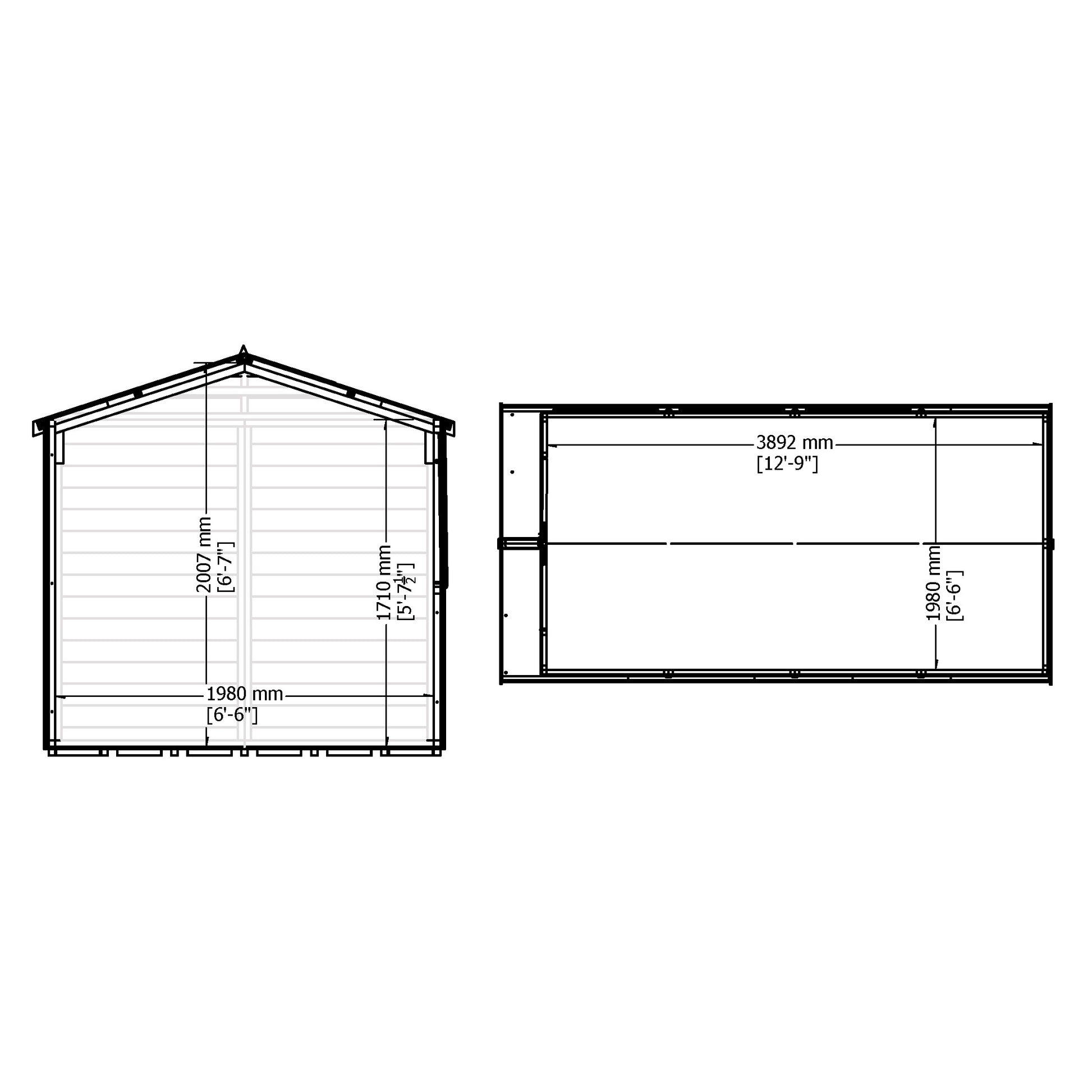 Shire 7x13 Jersey Shed JERS0713DSL-1AA