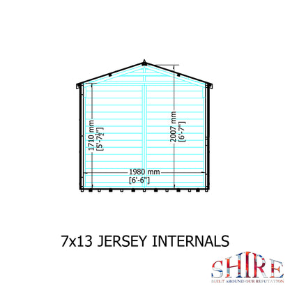 Shire 7x13 Jersey Shed JERS0713DSL-1AA