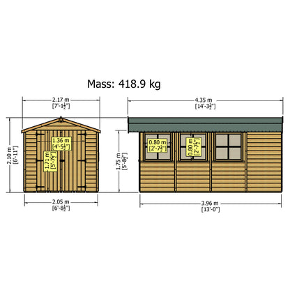 Shire 7x13 Jersey Shed JERS0713DSL-1AA