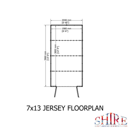 Shire 7x13 Jersey Shed JERS0713DSL-1AA